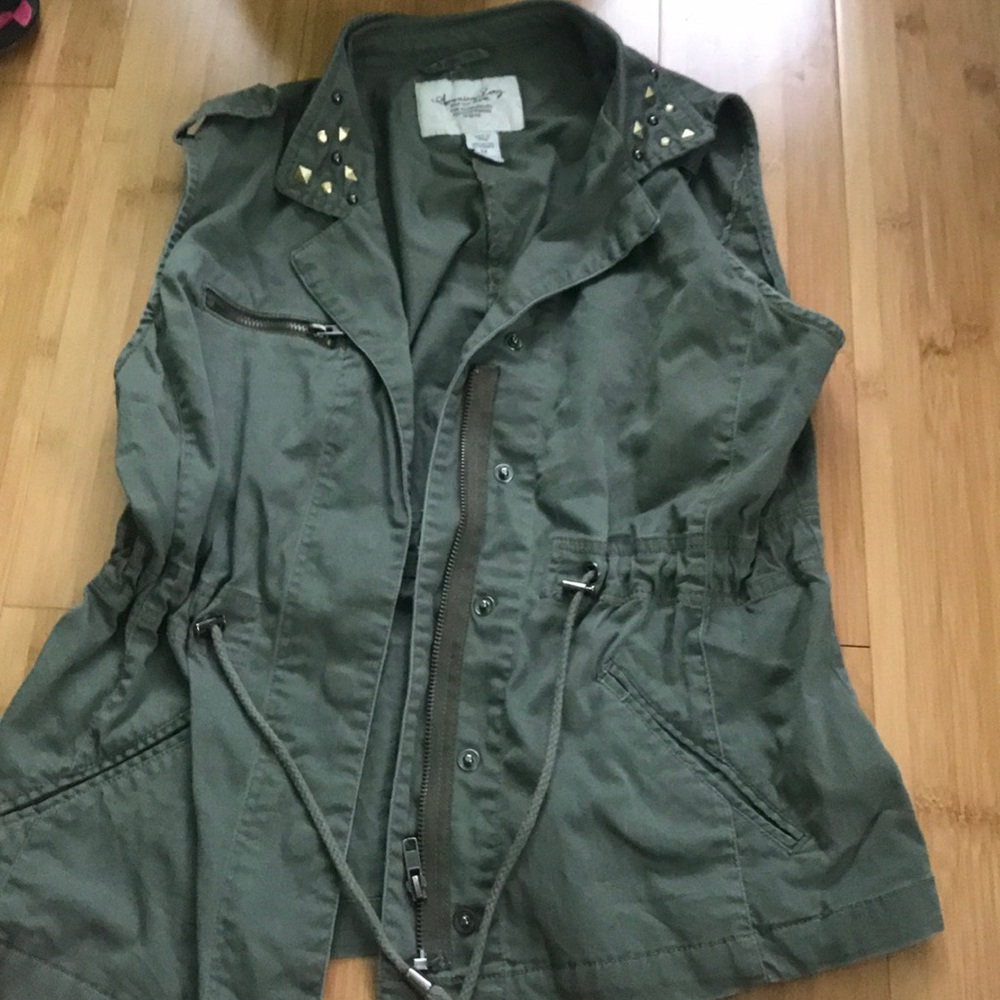 American rag studded cargo vest